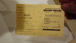 Ted Kennedy’s 1969 Massachusetts driver license replica made on my IBM keypunch for a movie