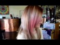 coral artego hairshadows on blonde hair