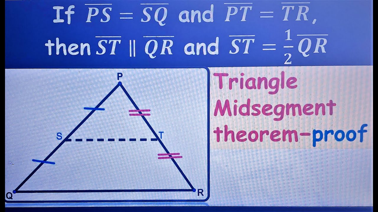 #7 Triangle Midsegment (midpoint) Theorem Proof - YouTube