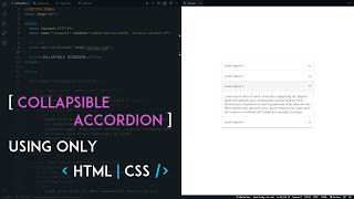 COLLAPSIBLE ACCORDION - Using Only HTML | CSS