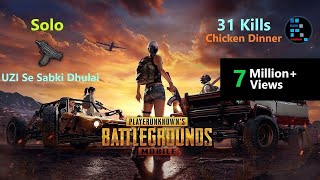 [Hindi] PUBG Mobile | Solo 31 Kills Original Power Of UZI