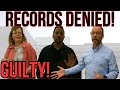 RECORDS DENIED! - GUILTY! APPEAL FILED - WHAT'S NEXT?!