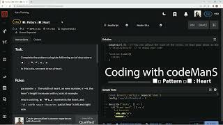 Codewars 6 kyu ■□ Pattern □■ : Heart Javascript