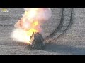 ukrainian fpv drone brutally blows up turtle tank and entire russian squad while trying to escape