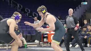 HWT: Michigan's Josh Heindselman vs. Northwestern's Dirk Morley | Big Ten Wrestling | 01/17/2025