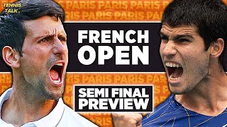 Novak Djokovic vs Carlos Alcaraz | French Open 2023 Semi Final | Tennis Talk Preview