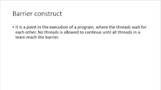 OpenMP Barrier Construct