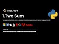 LeetCode 1: Two Sum Solution | Intuition + Brute Force + Hashmap Approach | Coding Interview Prep