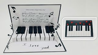 Piano pop up card Tutorial | Easy way to make Father's Day Card | DIY greeting card | DG Handmade
