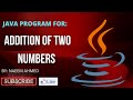Addition of two numbers in java(without user input) |Using #NetBeans| Codingna