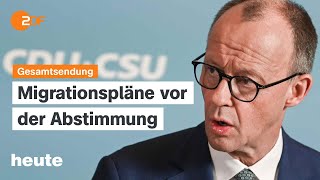 heute 19:00 Uhr vom 28.01.2025 Migrationspolitik im Bundestag, Nato in der Ostsee wachsam