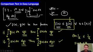 Improper Integral || Comparison Test Concept and Example in easy language || Bsc Analysis || PU Chd