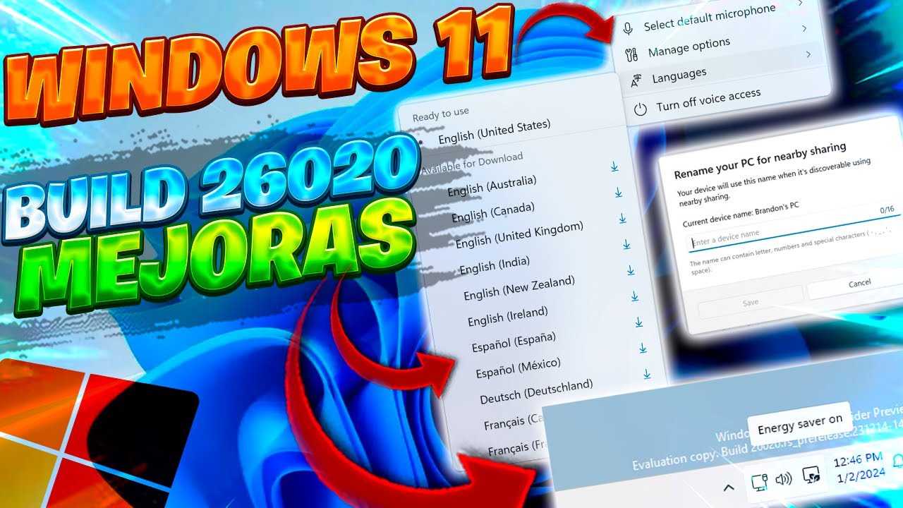 NUEVO! Windows 11 BUILD 26020 Con MEJORAS Y FUNCIONES / Novedades De ...