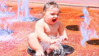 Funniest Baby Moments Playing Water - Baby Videos || Just Laugh