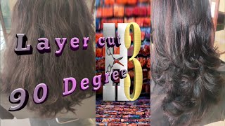 Layer Cut💇 | 90 Degree Layer Cut