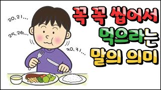 당신이 몰랐던 음식을 잘 씹어서 먹으라는 말의 의미