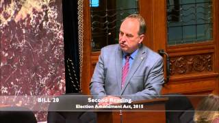 Andrew Weaver speaking on Bill 20 - Election Amendment Act