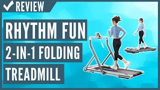 RHYTHM FUN Treadmill 2-in-1 Folding Treadmill Under Desk Walking Treadmill Review