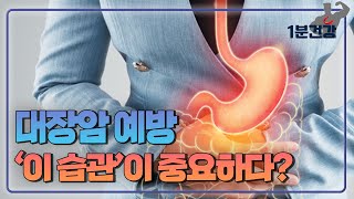 [조선일보 1분건강] 대장암 예방, '이 습관'은 꼭 지켜야 한다