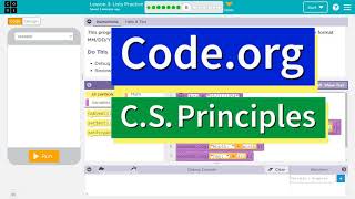 Code.org Lesson 3.7 Lists Practice | Tutorial with Answers | Unit 5 C.S. Principles 2022