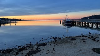 Winter Sunset Kayaking Paradise Long Island