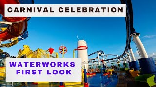 Carnival Celebration Waterworks First Look | Inaugural Season | Solo Travel