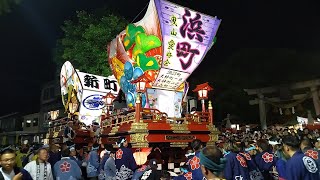 令和6年岩瀬御車山祭　諏訪神社前曳き合い