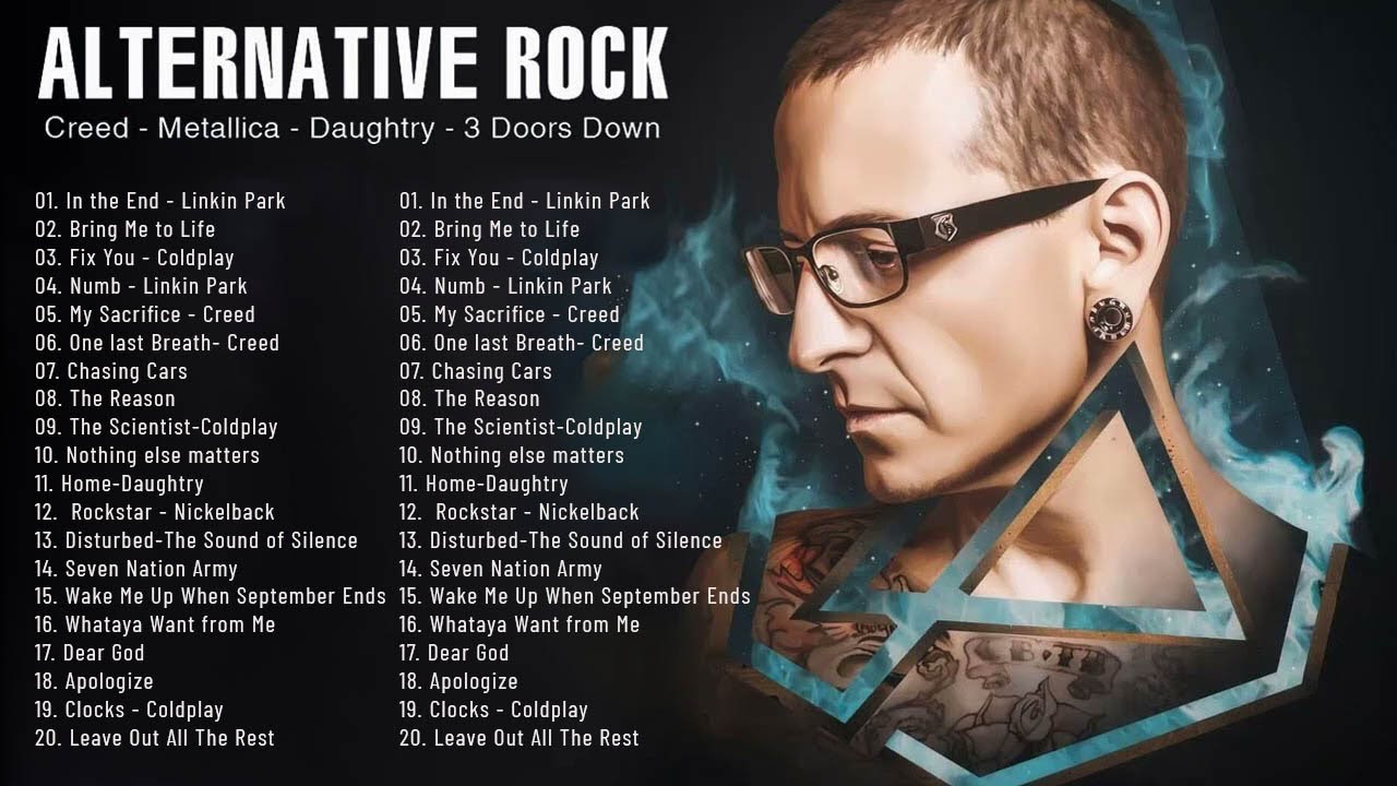 Linkin Park Metallica Creed Coldplay Rhcp Daughtry Green Day
