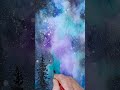 Watercolor Starry Galaxy Aurora Sky | Timelapse Preview of FREE Realtime Tutorial #shorts