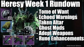 How to Episode Hersey (Week 1) Tome of Want | Echoed Warnings | Taken Altar | Mysterium + Runes