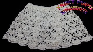 PASO A PASO PARA TEJER FALDA A CROCHET