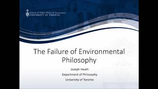 Joseph Heath on Climate Change and the Failure of Environmental Philosophy