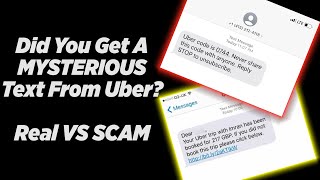 Did You Get A MYSTERIOUS Text From Uber? Real VS SCAM