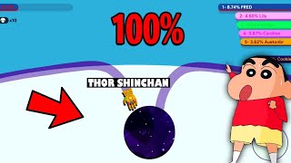 SHINCHAN & FRANKLIN playing PAPER.IO 2 First Time HINDI | Shinchan funny gameplay Pinchan Franklin