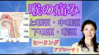 【喉の痛みにヒーリング!!】喉のつまりや違和感なども上咽頭、中咽頭、下咽頭と喉頭部も部位別アプローチ！再生するだけ