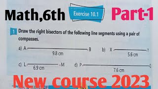 Exercise 10.1 Class 6th  Maths new course 2023 Base on single National curriculum kpk and ptb p-1