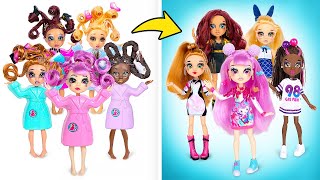 Amazing Transformation Of 5 Dolls || Super Beauty Tutorial