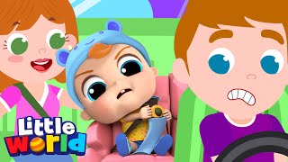 Let's Keep You Safe Baby John | No No Seat Belt! | Little World Kids Songs \u0026 Nursery Rhymes