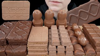 ASMR Kinder Chocolate *Kinder Bueno, Chocolate Coconut Cake, Cards, Milk Cream Chocolate Mukbang