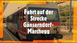 Fahrt auf der Strecke Gänserndorf-Marchegg