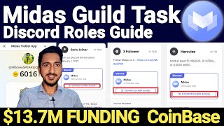 Midas Airdrop Guild Task \u0026 Discord Roles Step by Step Ful Guide | Midas Mining $13.77 Funding