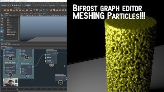 Bifrost Graph Editor. Mesh Particles. Maya tutorial. Free Maya Scene!!