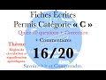 Fiches Écrites Permis C Thème Règles de circulation et signalisation spécifiques 16/20