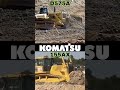 Komatsu Super Dozer D575A and 155AX pushing the soil #shorts