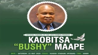 Funeral Service for the late former North West Premier, Bushy Kaobitsa Maape