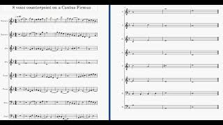 8 Voice Strict Counterpoint on a Cantus Firmus