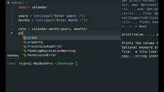 Python Calendar Code Tutorial - Display Month Calendar in Python