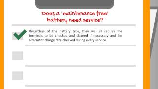 Does A 'Maintenance Free' Battery Need Service?