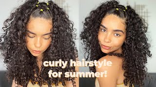 TRENDY INSTAGRAM HAIRSTYLE IDEA | Easy Curly Hairstyle For Summer