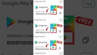 Free Redeem Code App For Google Play Store With Proof #shorts #short